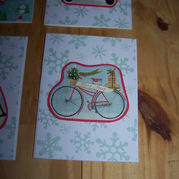 Handmade Set of 12 Vtg Transport Christmas Cards - Picture 13 of 13